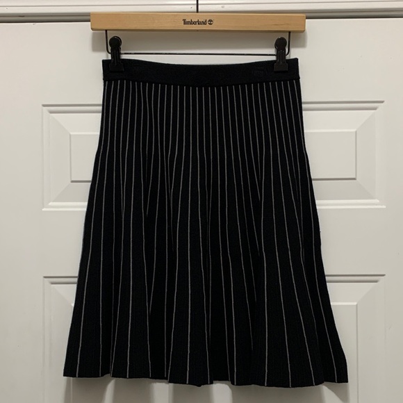 Grace Elements Dresses & Skirts - 3/$15 Grace Elements Black A-Line Knit Skirt with Gray Pinstripes Size Small